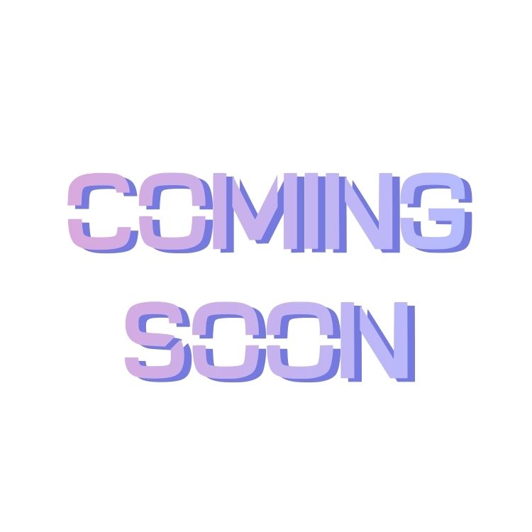 Coming soon” text in soft purple and blue gradient typography on a white background, announcing an upcoming anxiety and overthinking self-help product or digital release.